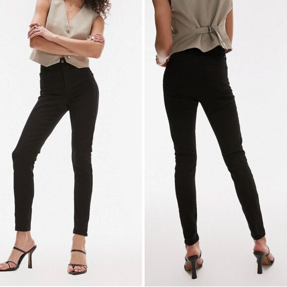 Topshop Denim - Topshop Jamie High Waist Skinny Jeans | Black | Size 28